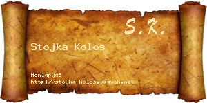 Stojka Kolos névjegykártya
